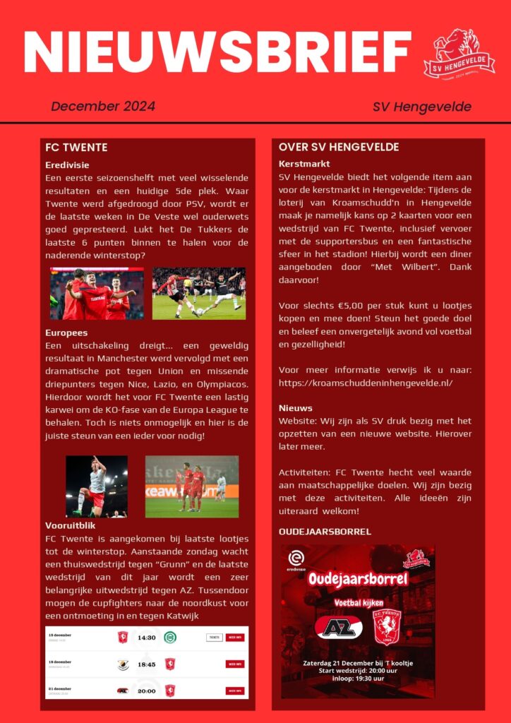 Nieuwsbrief SVH - dec '24